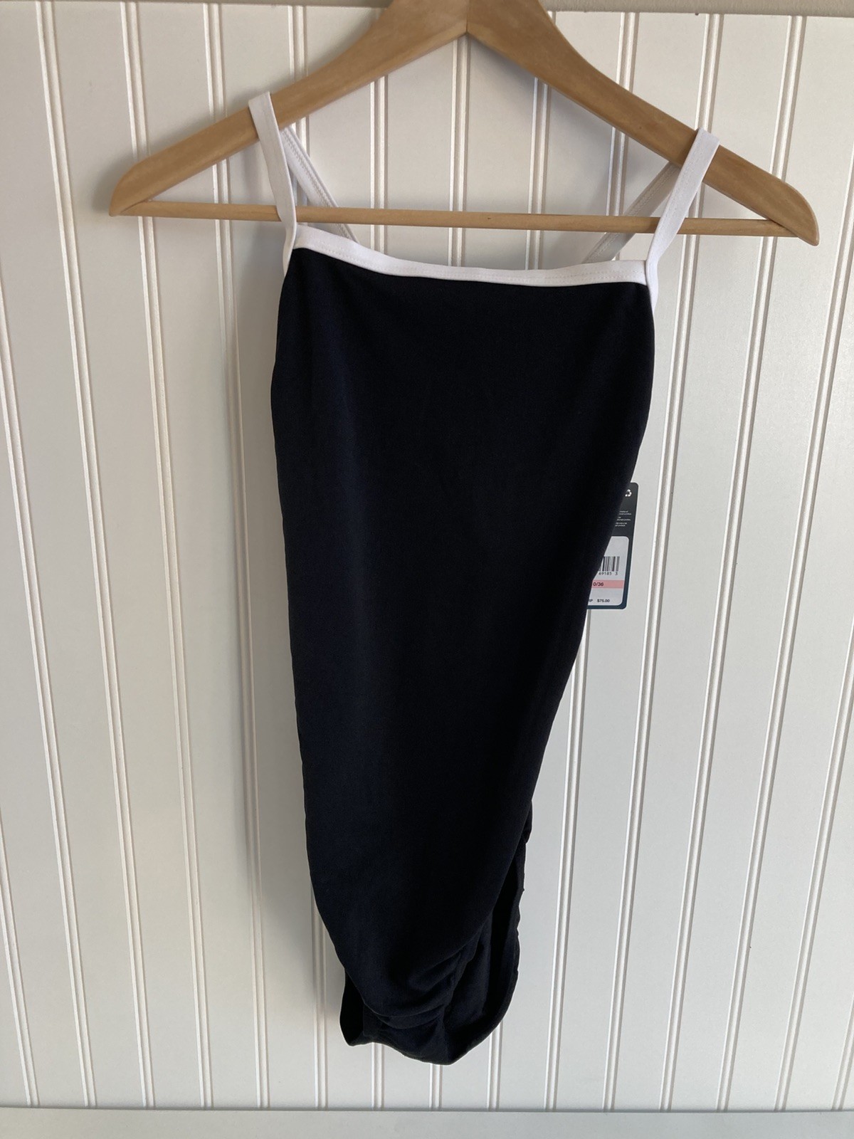 NWT Speedo Women’s Swimsuit One Piece Endurance+ Flyback Black White 10/36 12/38