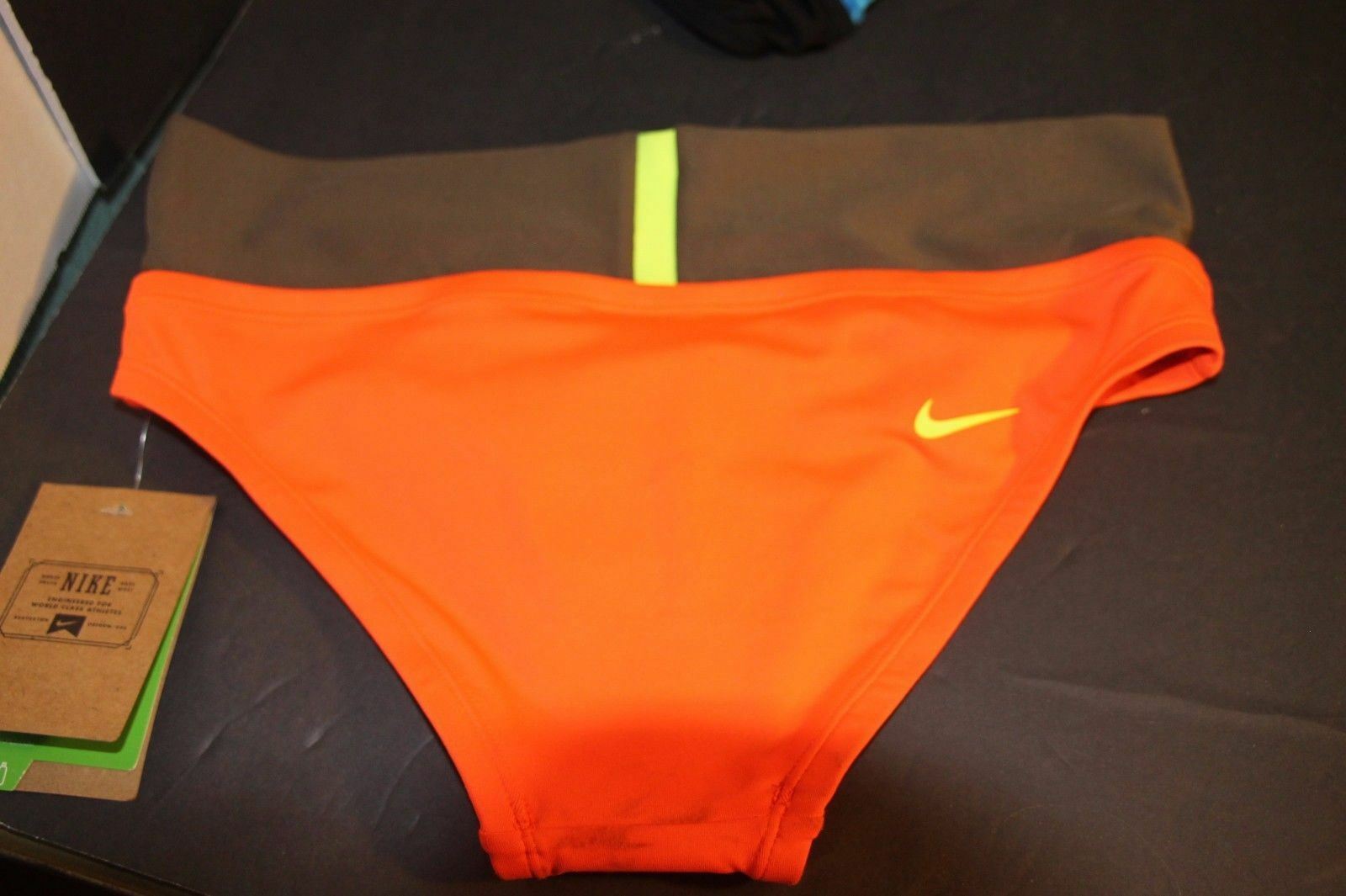 NWT Nike Women’s Swim Suit Bottoms Orange Brown Sz XS Swimming