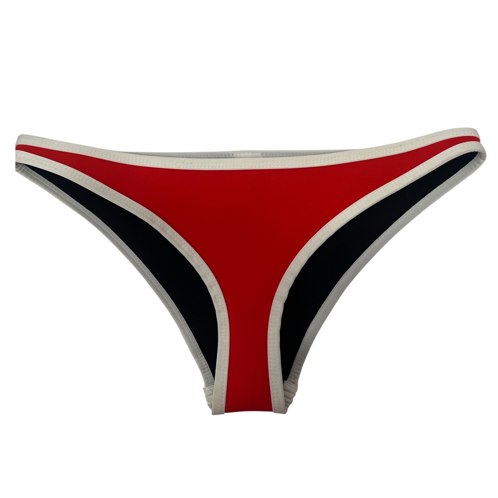 Hoaka Swimwear Bikini Two Piece Red White Neoprene Suit Medium Plus Woman’s Read
