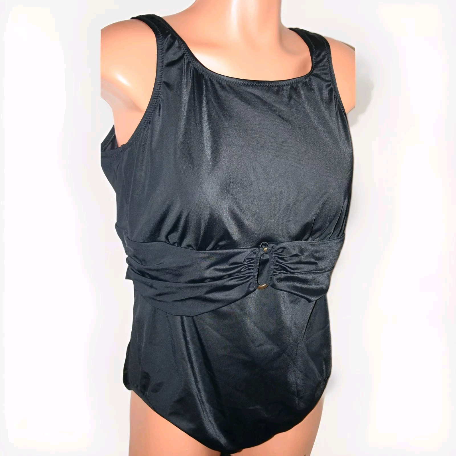 lands end PLUS SIZE ONE PIECE SWIMSUIT BATHING SUIT Women’s Size 22 Black 22w