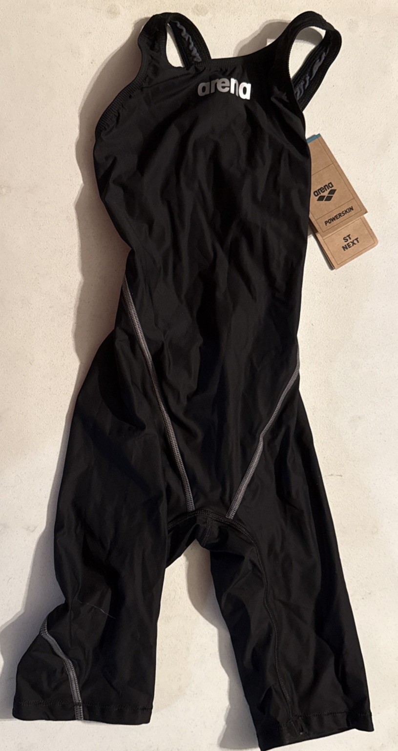 Arena PowerSkin ST Next OB Kneeskin Racing Suit, Black, Size 24 NWT