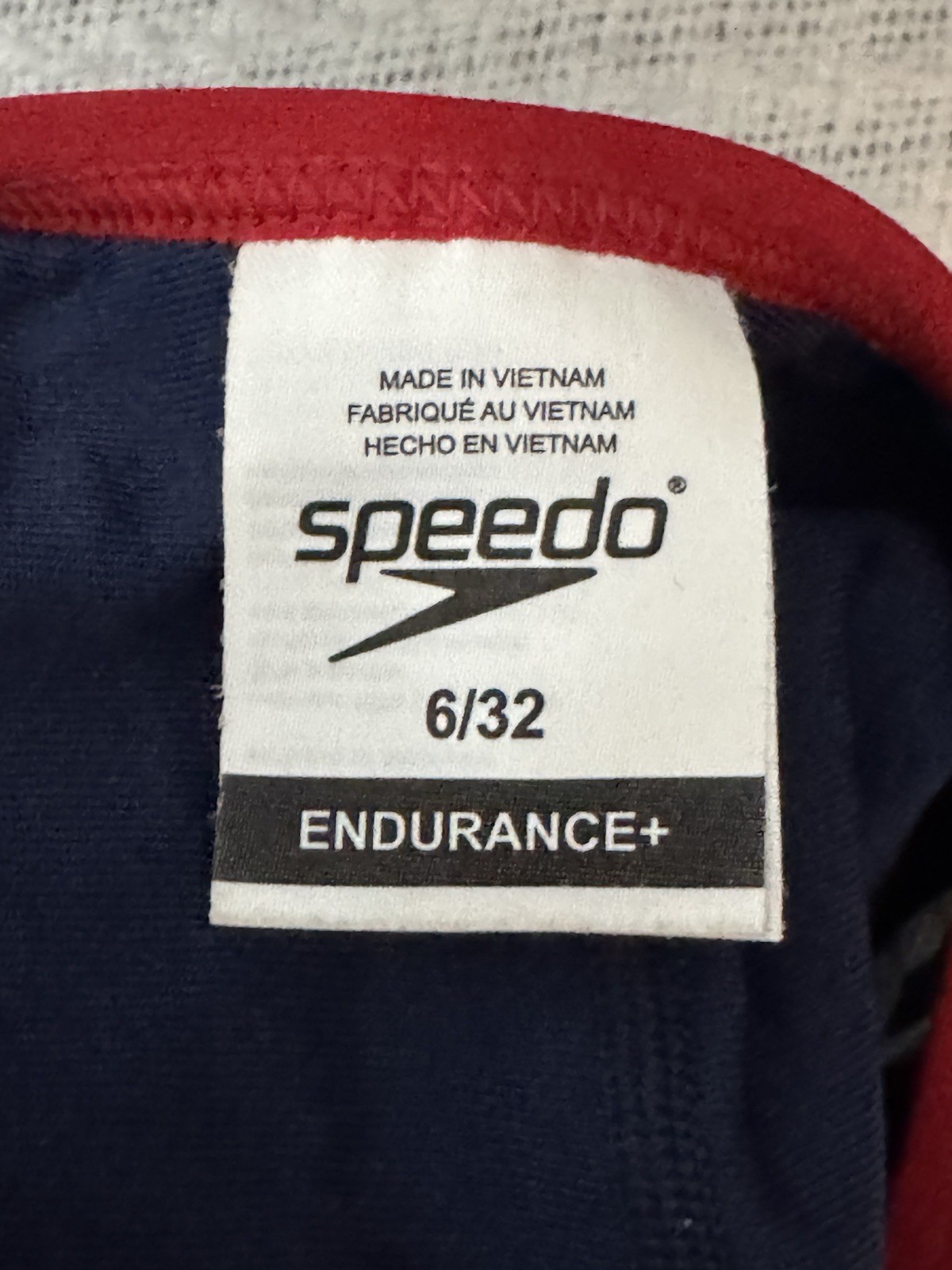 Lot of 3 Competition Swim One Pieces Red White Blue Speedo Endurance + TYR 6/32