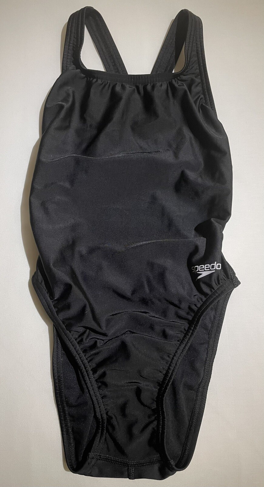 Speedo Super Pro Back Basic Bathing Swim Suit Women’s Size 4 / 30 Solid BLACK
