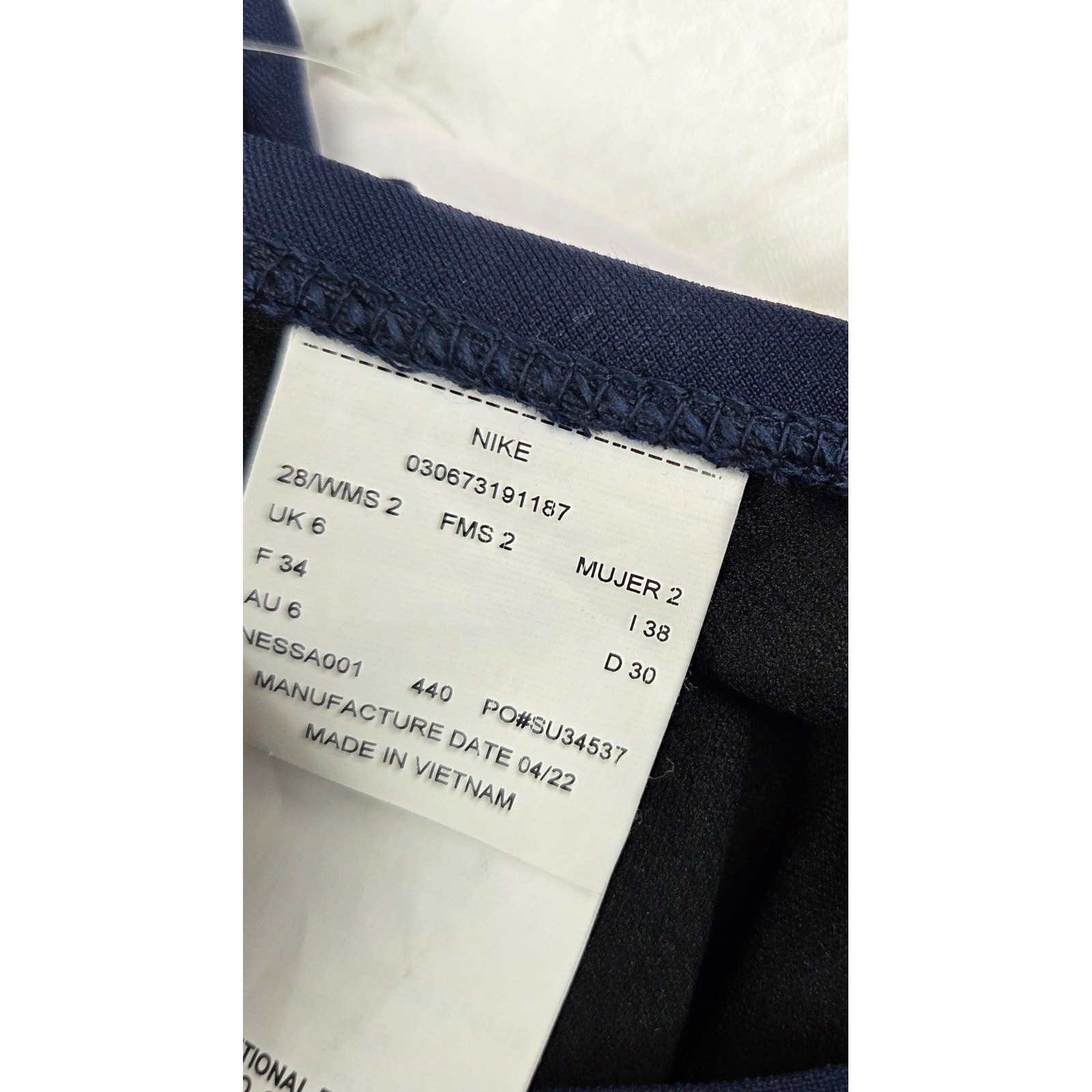 Nike Swimsuit Women 28 Navy Blue HydraStrong Fastback One Piece NESSA001-440