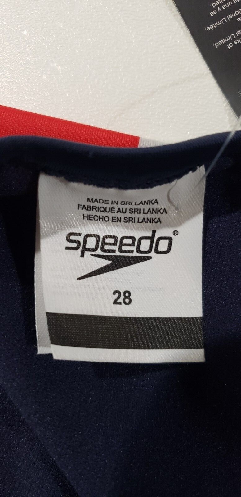Speedo Pro LT Stripes Stars Patriotic USA Flag One Piece Competition Swimsuit 28