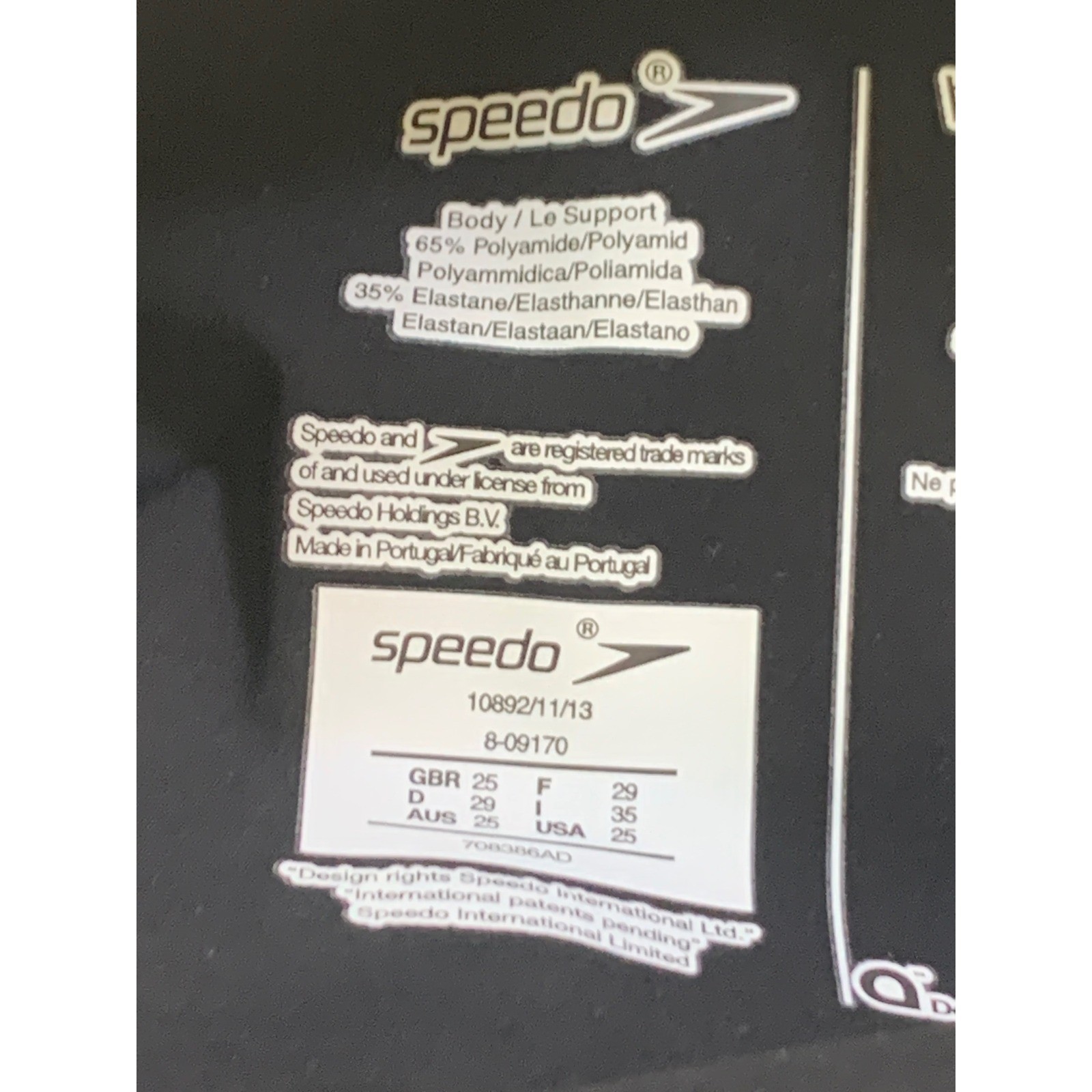 Speedo LZR Racer Elite 2 USA Swimming Open Back Kneeskin Black Tech Suit Size 25