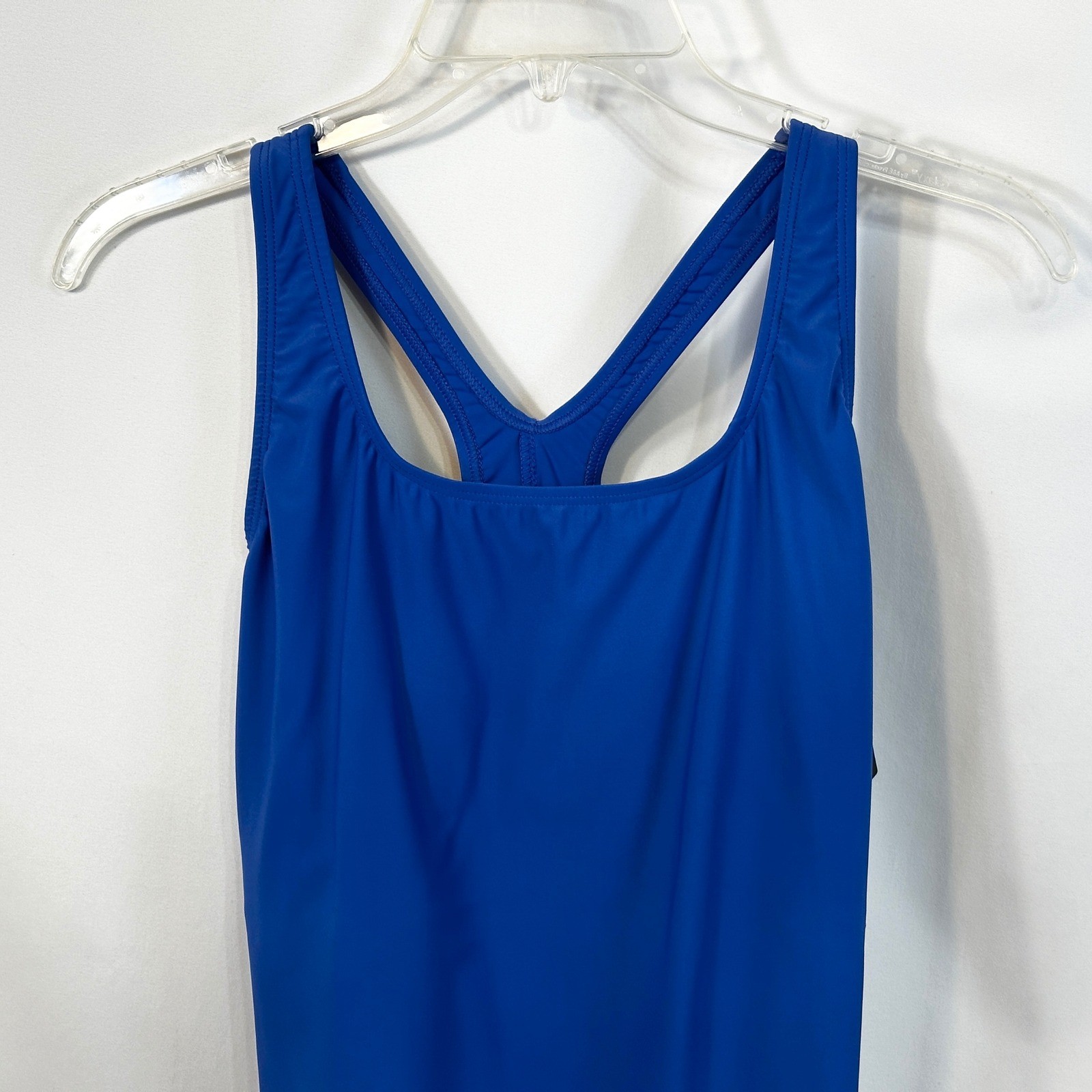 Speedo Endurance+ Size 12 Swimsuit Blue One Piece UPF 50+ Modest Cut NWT 888