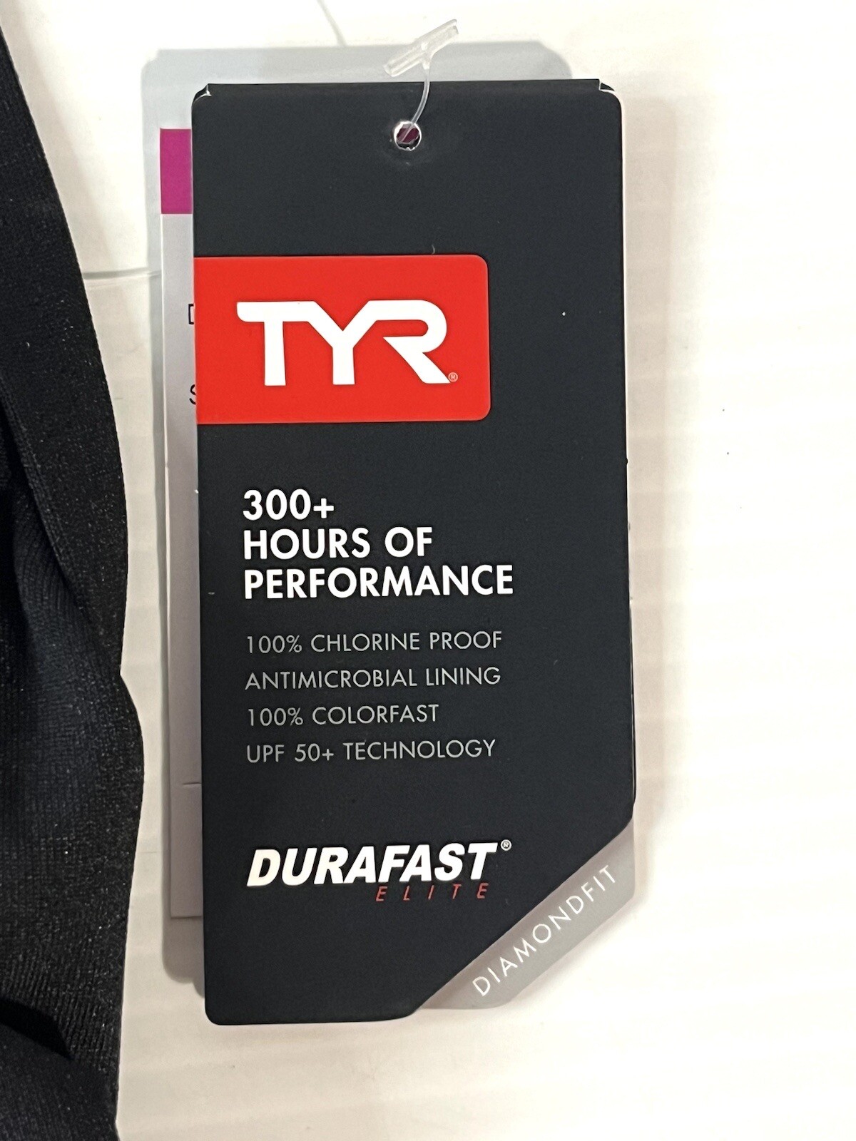 TYR DuraFast Elite DiamondFit Solid One Piece Swimsuit Black Women’s Size 26 NWT