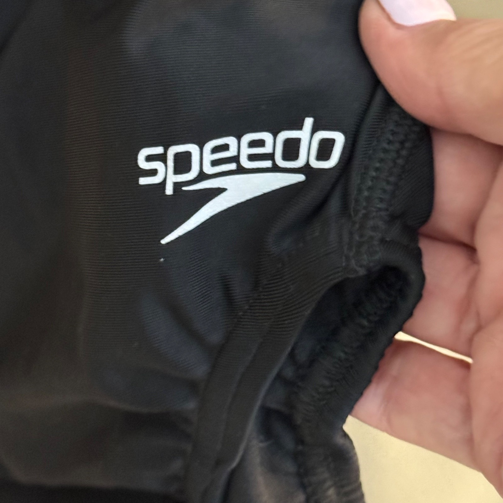 SPEEDO Swimsuit Women’s 12 Competition Eco Solid Super Pro Black Logo NIB