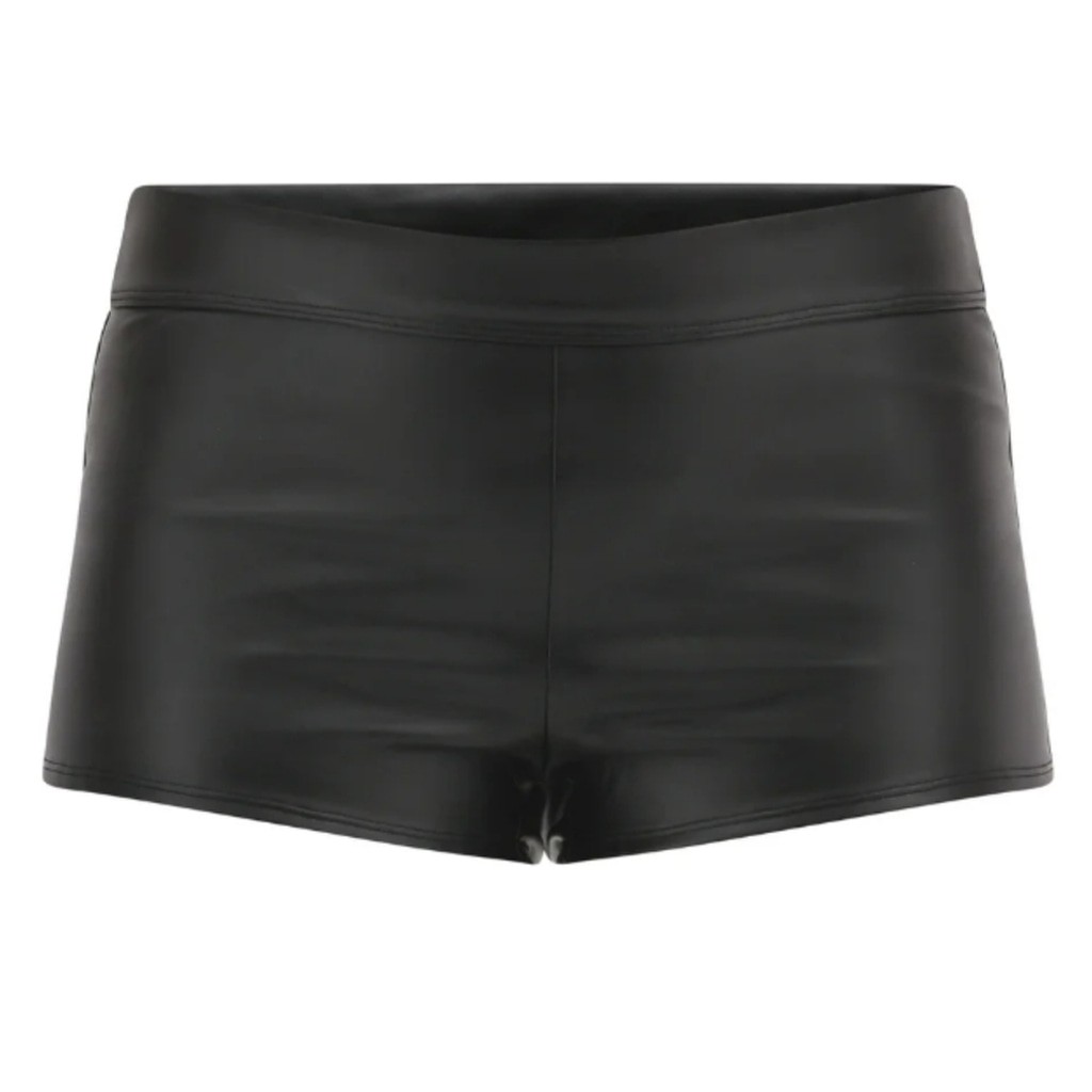 No Boundaries Faux Leather Boyshorts Women’s Swim Bottom XL New With Tags