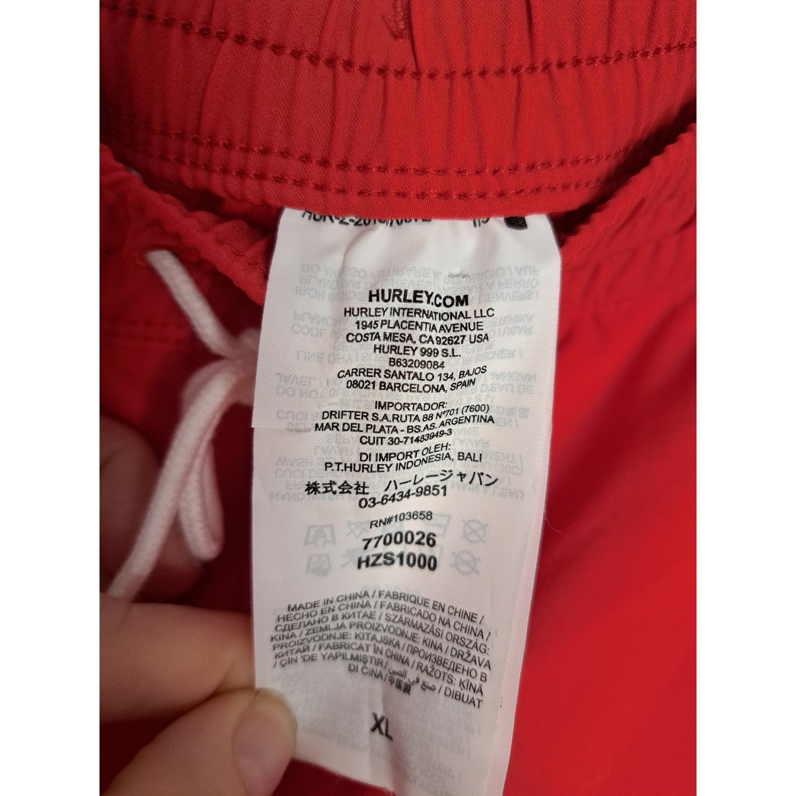 Hurley Phantom Boardshorts Womens Size XL Red Running Fitness Sporty Workout