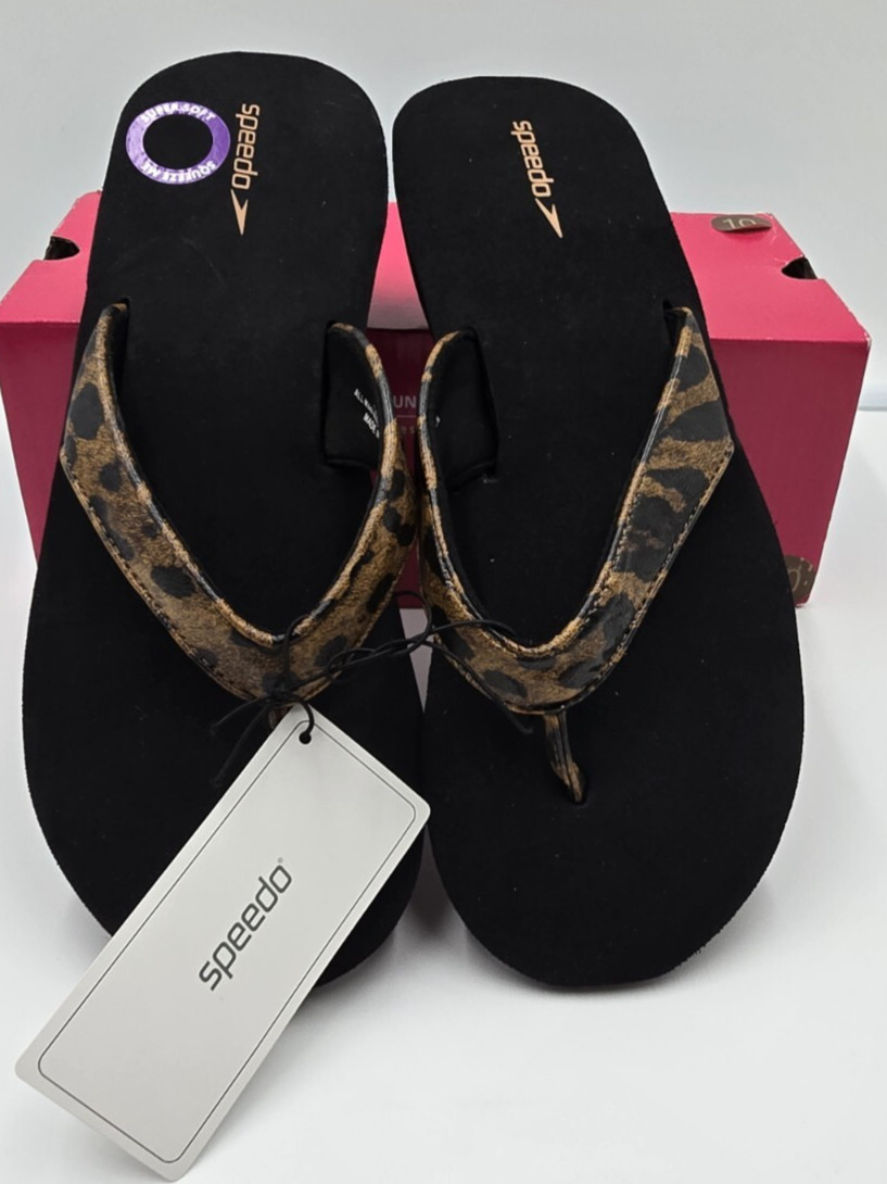 Speedo Womens Fun Wedge Brown 10 Sporty Sandals (NEW)