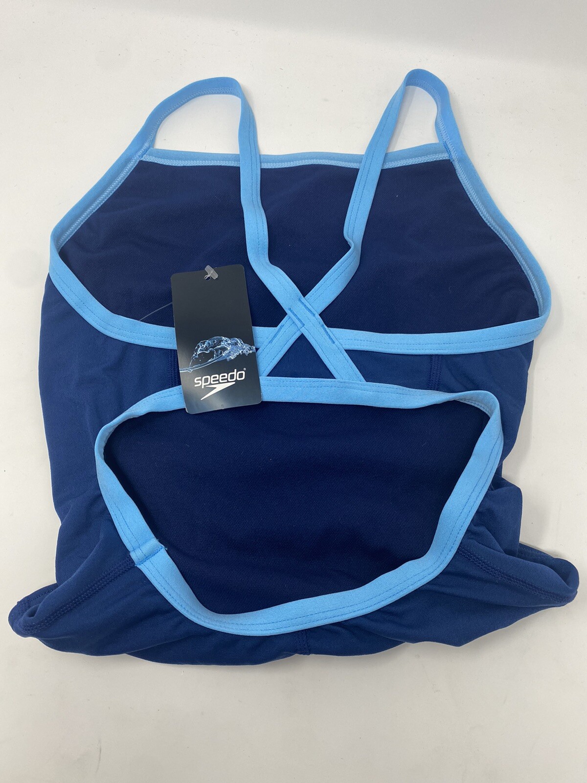 SPEEDO Endurance Flyback + Training Suit One Piece Swimsuit Blue Size 6 / 32 $69