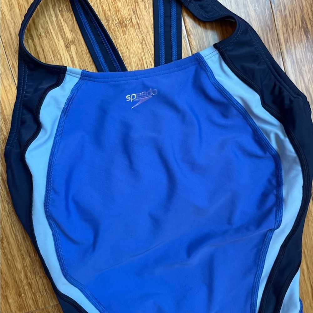 Womens Swimwear Speedo one piece Swim Suit Navy Blue Size 10 C-26