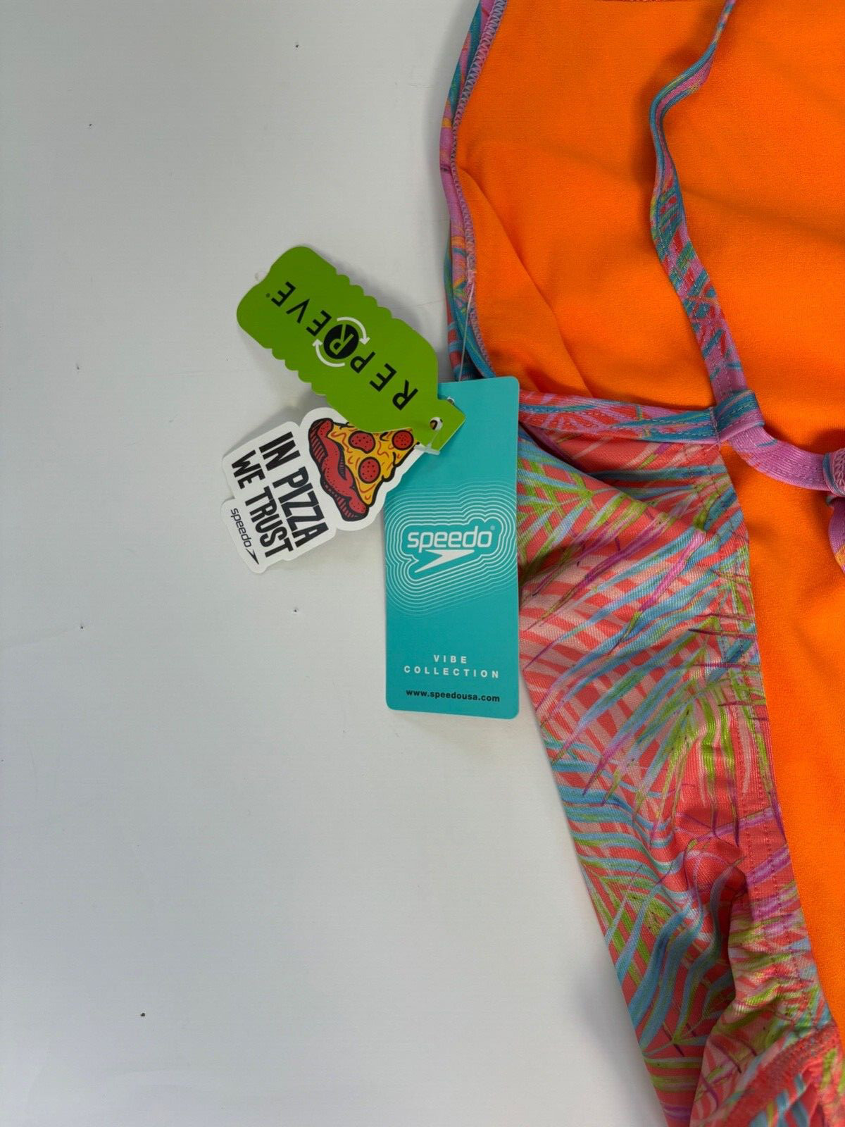 NWT Speedo Swimsuit Endurance Cheeky Womens 36 (10) 0range blue SEE SIZING