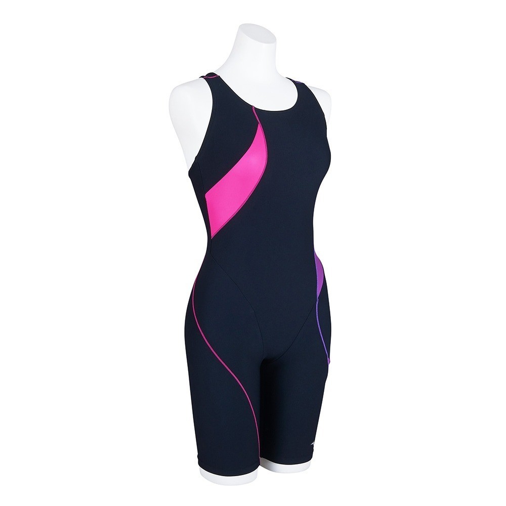 Mizuno Women’s Swim Fitness All-in-One Swimsuit Stroke ONE Black/Magenta Pink
