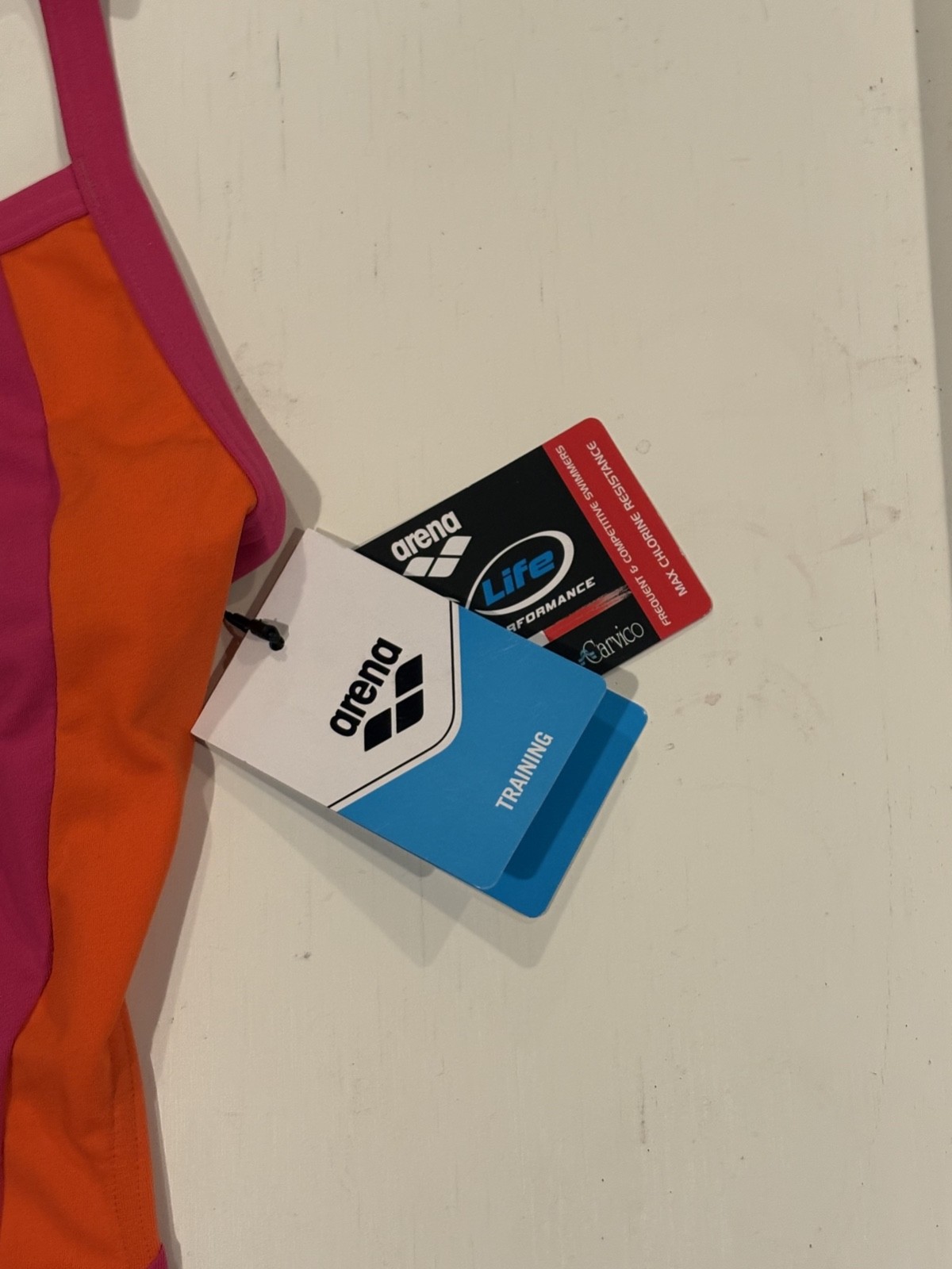 ARENA DIRECTUS CHALLENGE BACK High Performance ONE PIECE SWIMSUIT NWT Rose/Mango