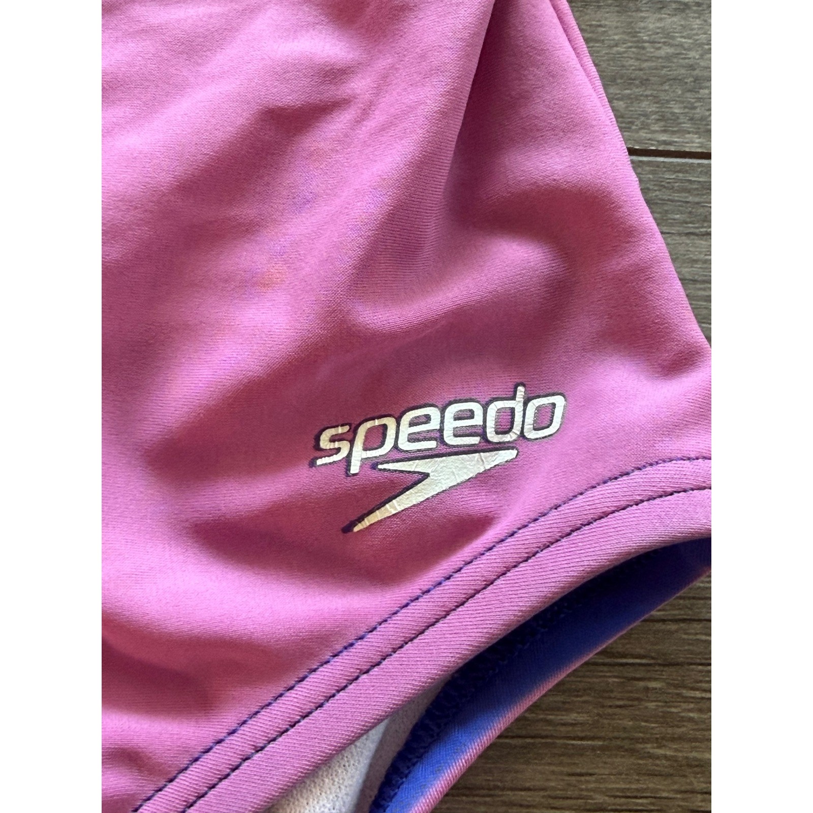 Speedo One Piece Swimsuit 10 Pink Racerback Athletic Swim