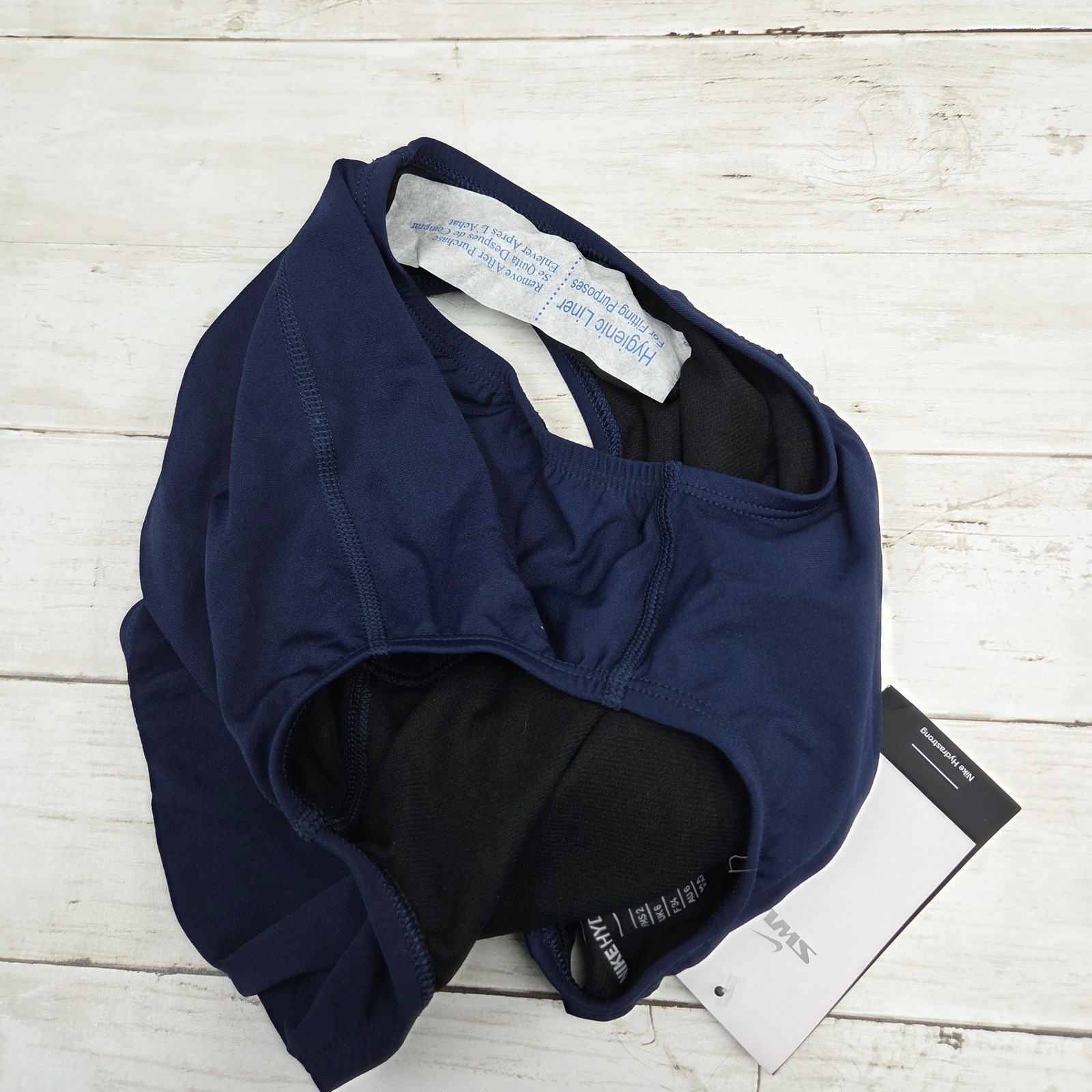 Nike Swimsuit Women 28 Navy Blue HydraStrong Fastback One Piece NESSA001-440