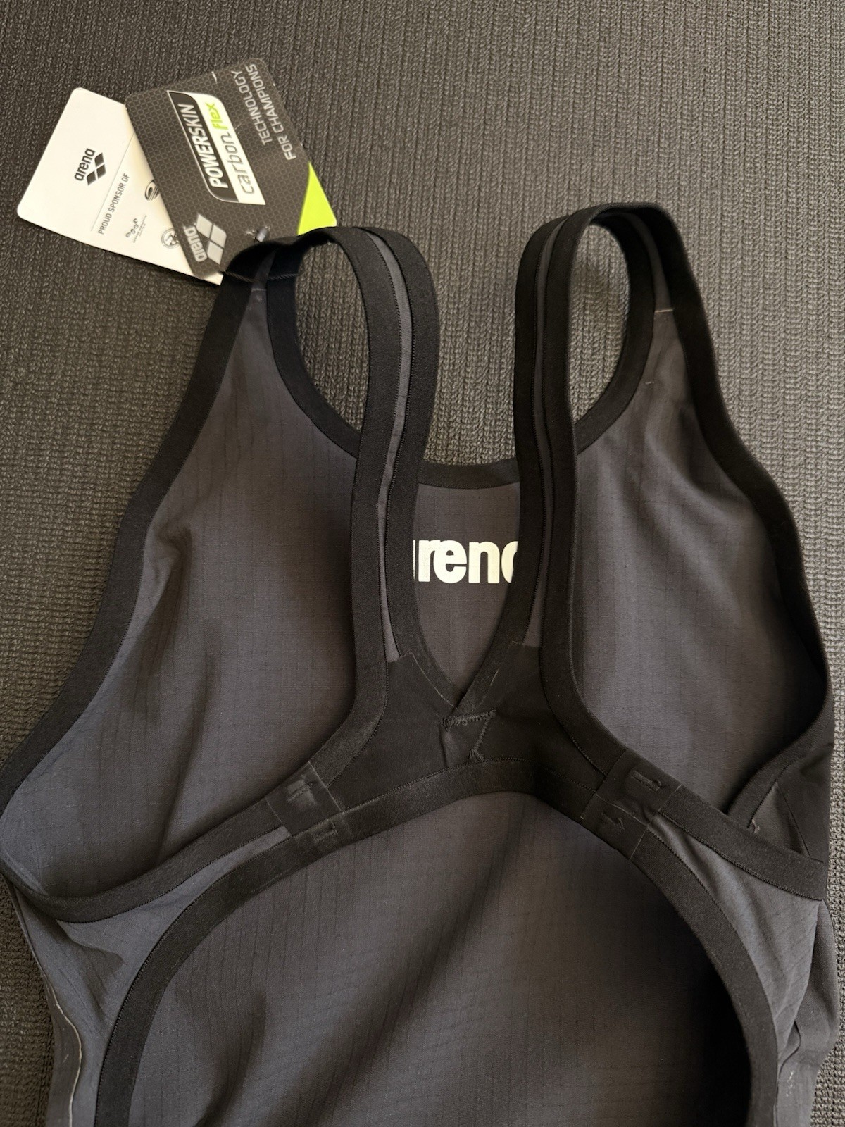 Arena Powerskin Carbon Flex Open Back Kneeskin Charcoal Grey Size 28