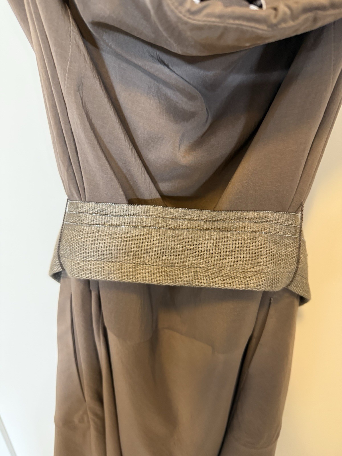 EUC Brunello Cucinelli Belted High Low Dress brown SZ S $2,452.00