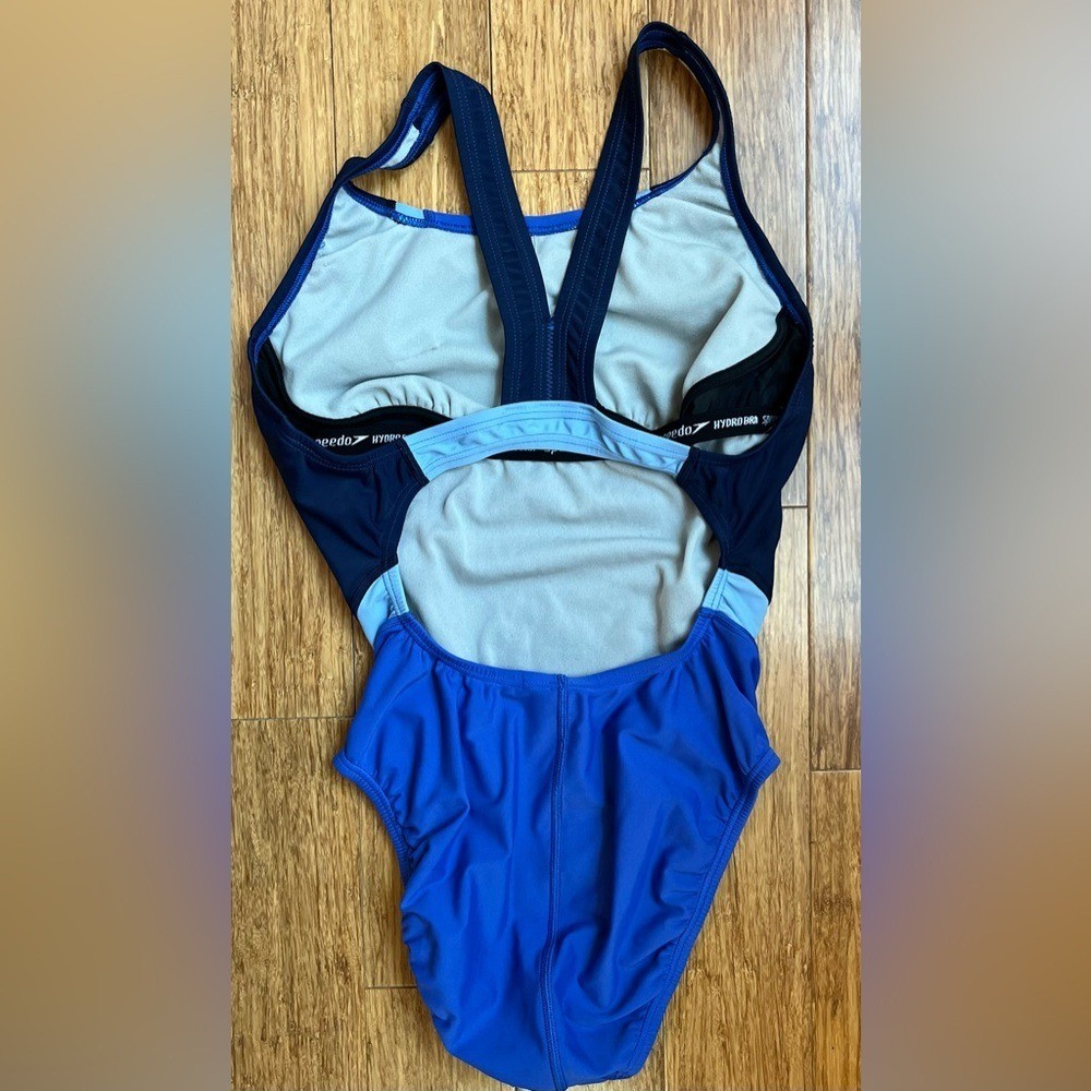 Womens Swimwear Speedo one piece Swim Suit Navy Blue Size 10 C-26