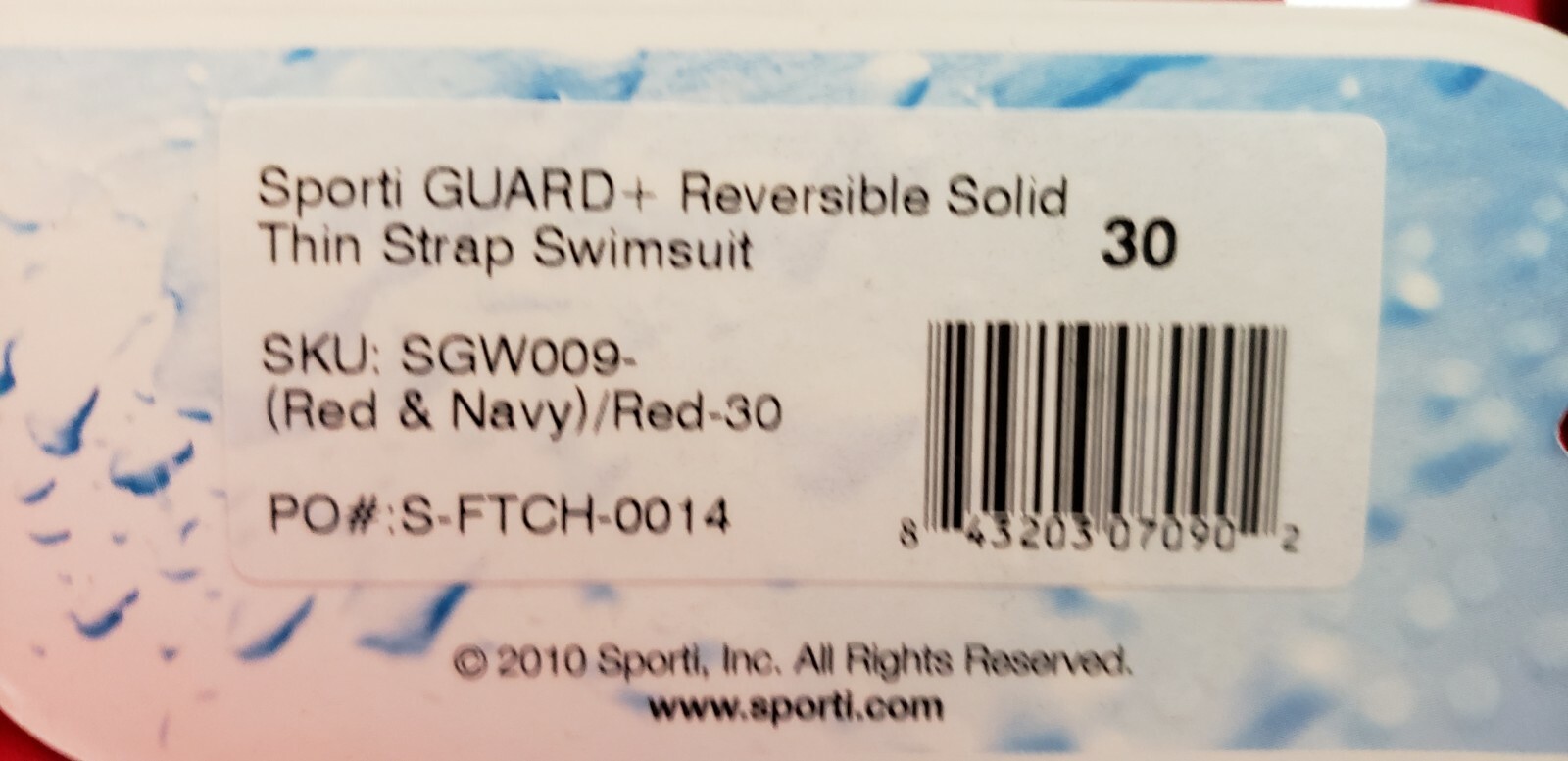 Women’s Sporti Lifeguard Swimsuit One Piece Thin Strap Red Navy Guard+