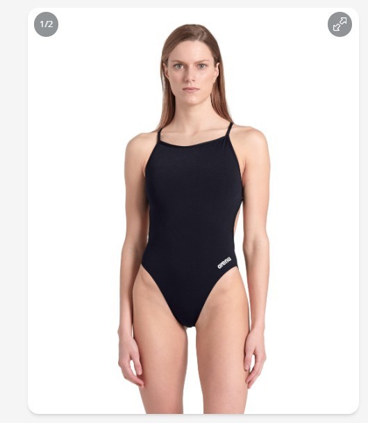 NEW ARENA Women’s Solid Team MaxLife Sports Swimsuit Black/White, US Size 36