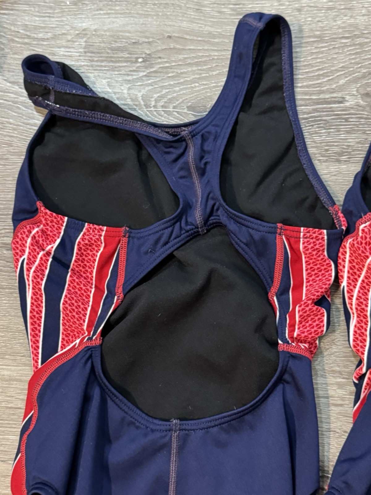 Lot of 3 Competition Swim One Pieces Red White Blue Speedo Endurance + TYR 6/32