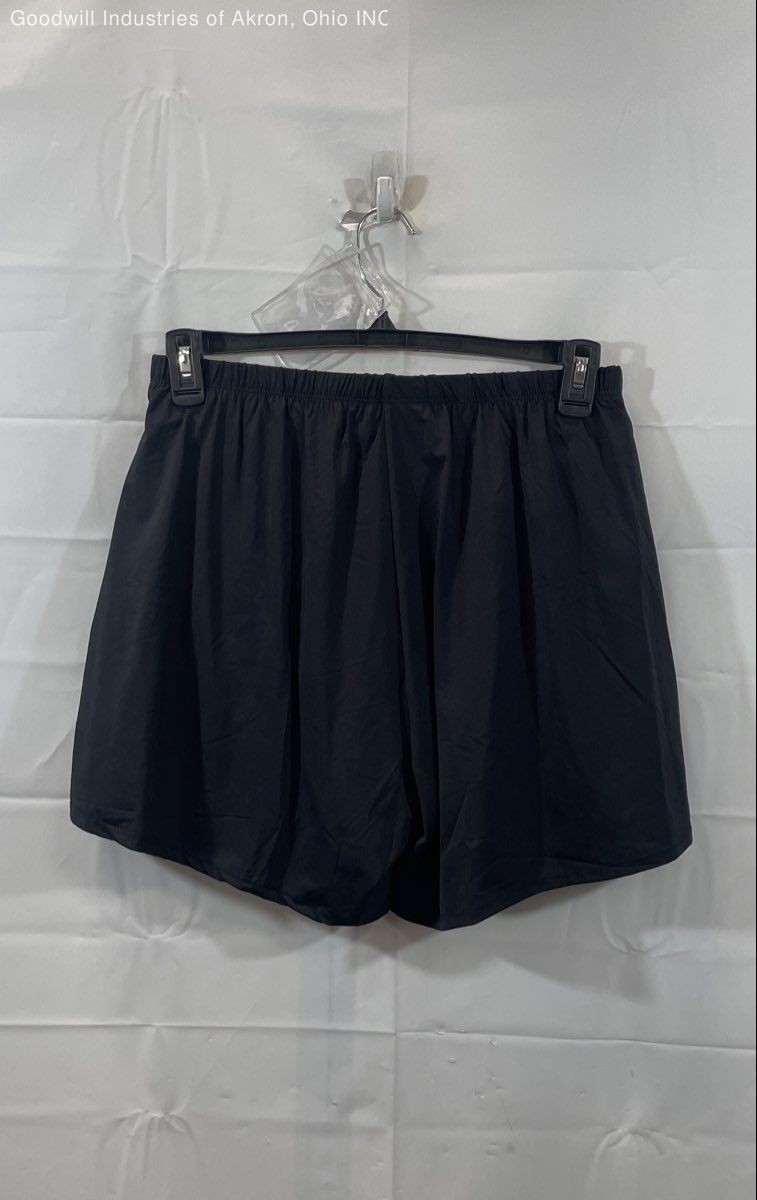 Leilani Women’s Plus Black Swim Shorts Board Shorts Cover Up NWT Sz 16W