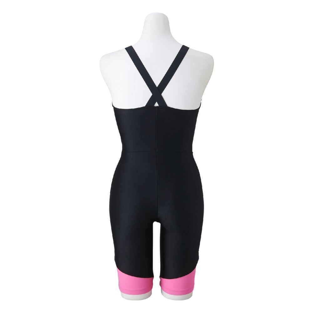 Mizuno Women’s Stroke ONE All-in-One Swim Fitness Suit N2JGB30295 Black/Pink