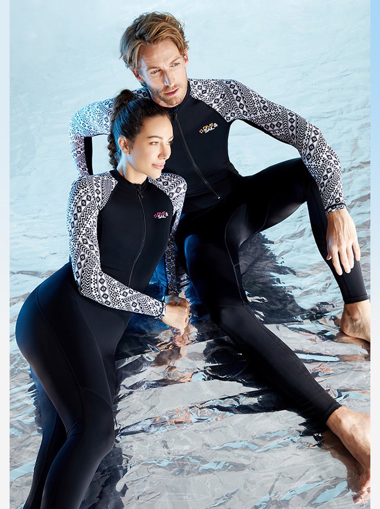 Dive Skins Swimsuit Full Body Rash Guard for Men Women Long Sleeve UV Wetsuits