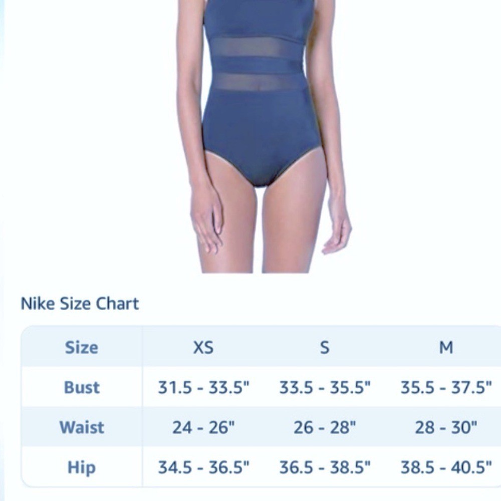 Nike Swim Solid Mesh V-Back One Piece NES9365-001 L