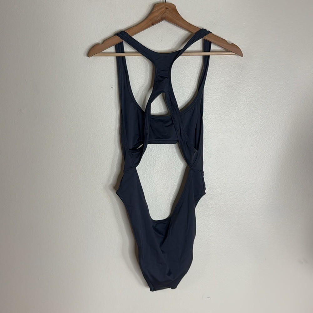 Skims swim cutout monokini in color gunmetal size XL swimsuit beach boat
