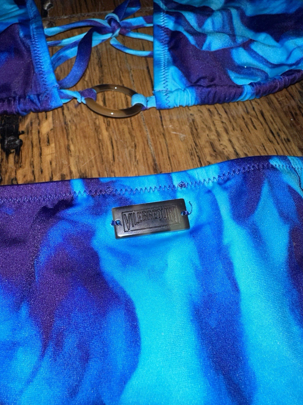 Blue tie-dye Vilebrequin’s Les Draps string bikini Sam’s Fifth Avenue
