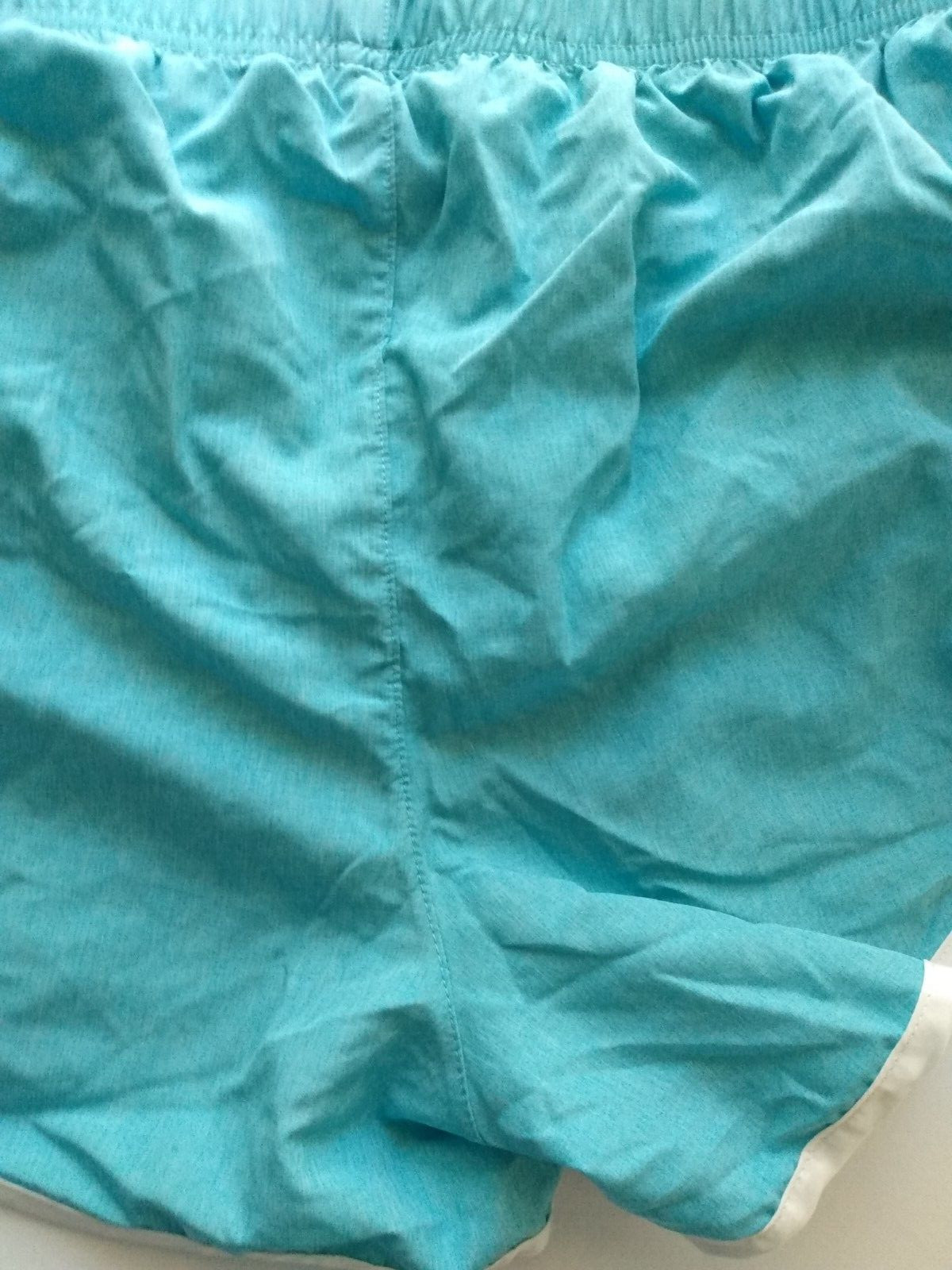 Raya Sun Shorts Women’s Large Track Run Swim Lined Side Stripe Aqua Black