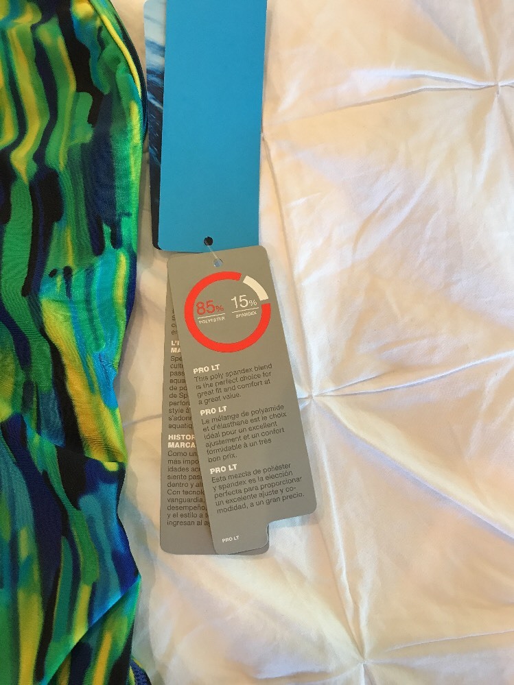 New Womens Speedo Blurry Green Blue Yellow ProLT Racing 28 NWT $40