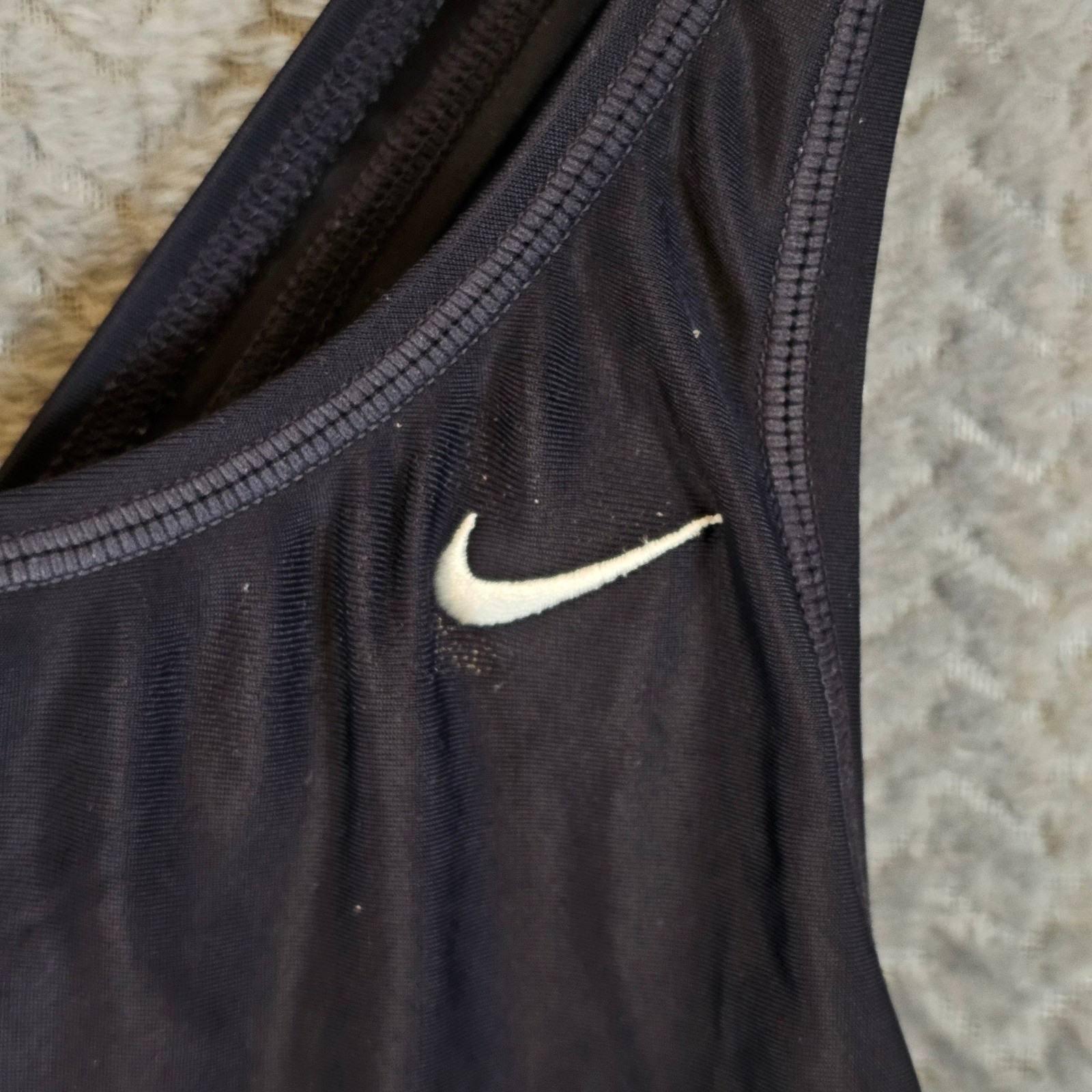 Nike Swim Womens Black Performance Crossback One Piece Swimsuit Size 34 8