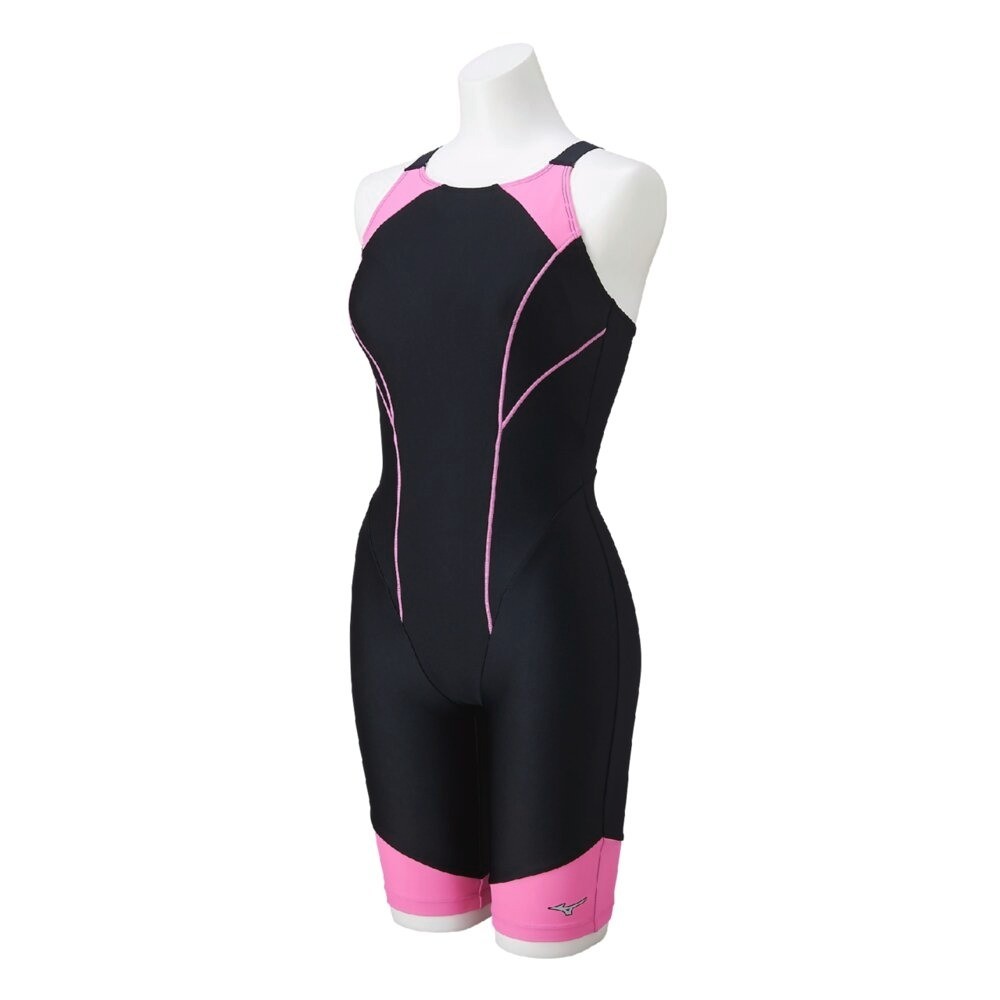 Mizuno Women’s Stroke ONE All-in-One Swim Fitness Suit N2JGB30295 Black/Pink