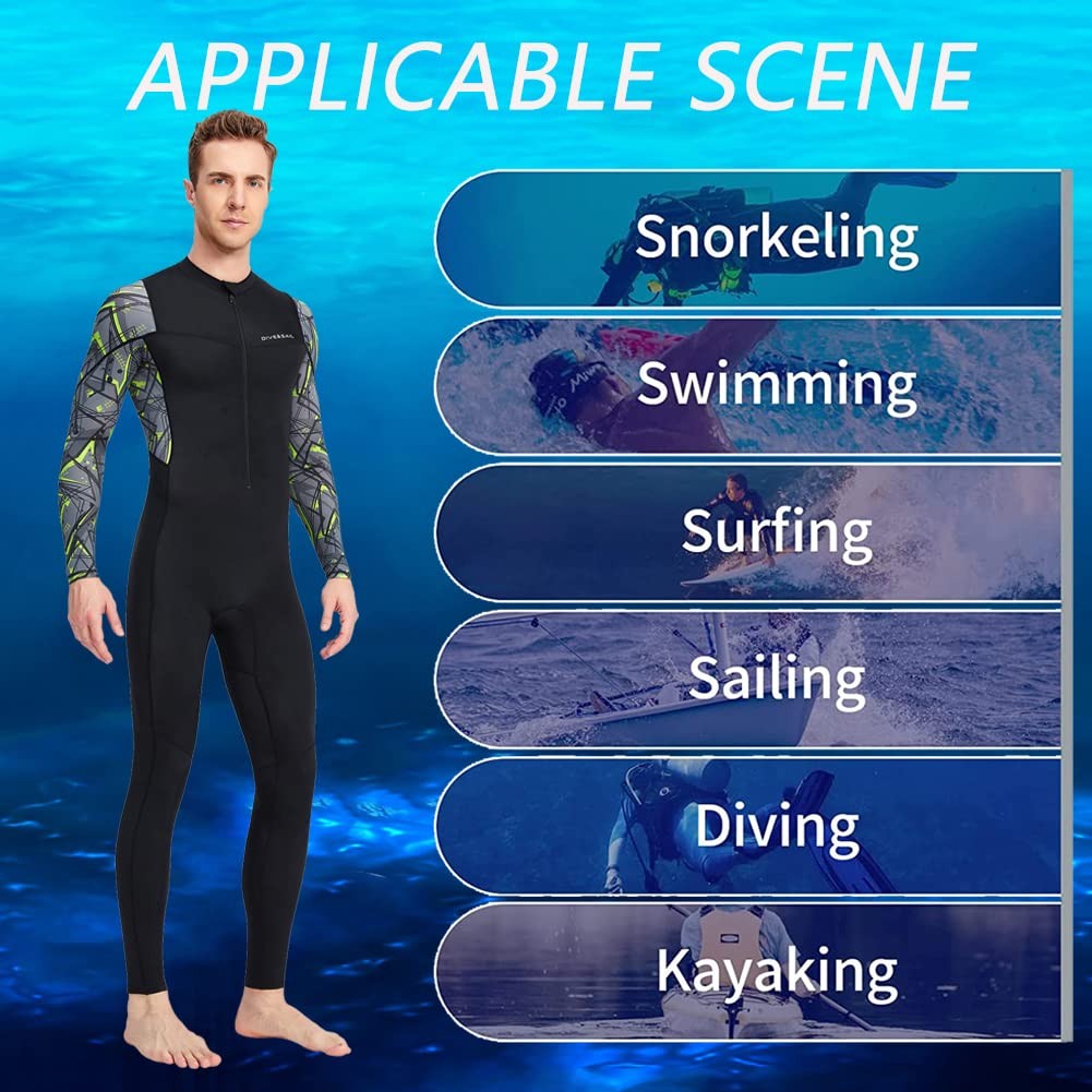 Dive Skins for Women Men Full Body Swimsuit Rash Guard Scuba Skin Thin Wetsuit,