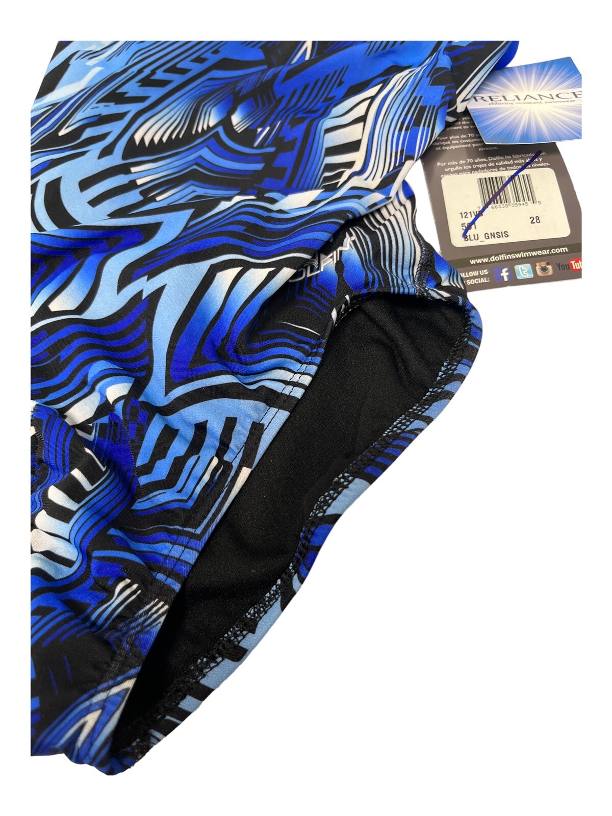 DOLFIN LADIES SIZE 28 RELIANCE BLUE GENESIS TRAINING SWIMSUIT NEW NWT SWIM