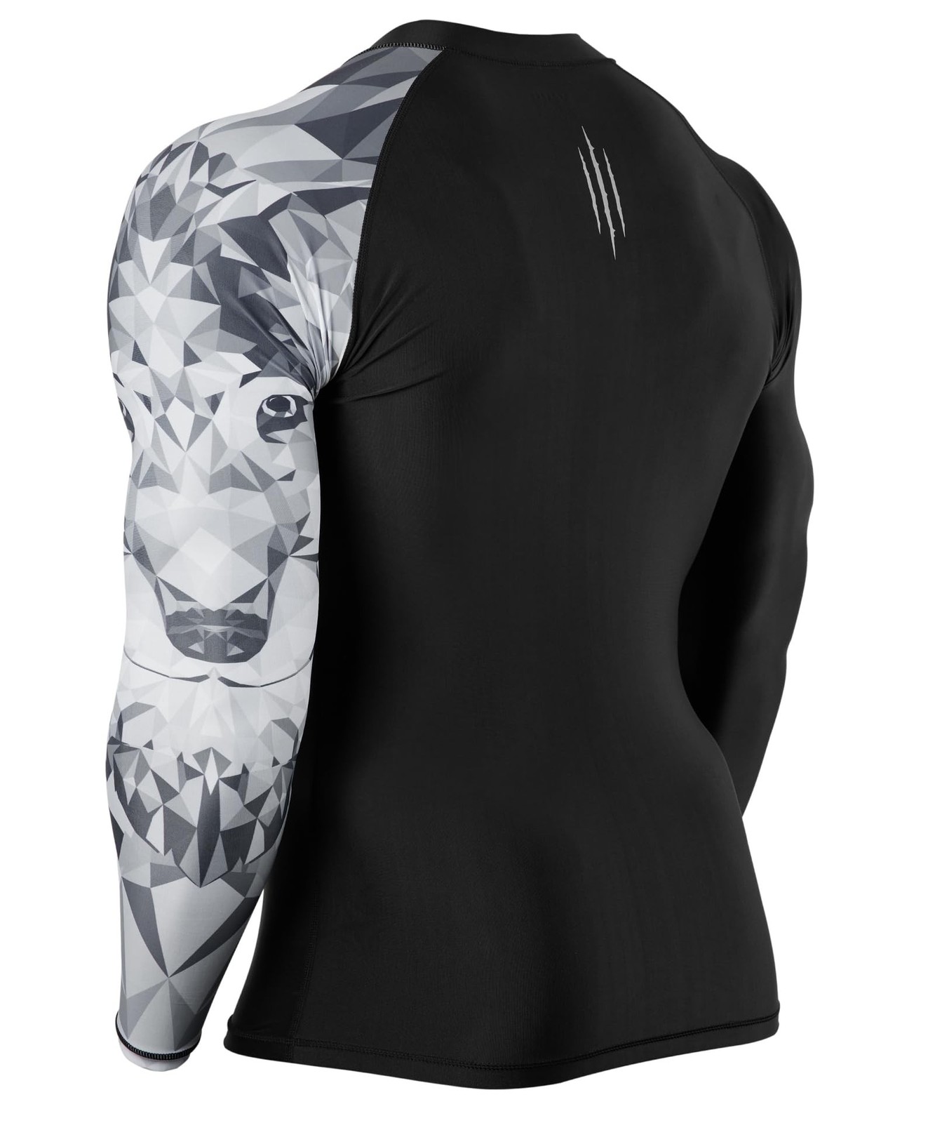 HUGE SPORTS Men’s Swim Shirts Long Sleeve Zip Rash Guard UPF 50+ Sun Protecti…