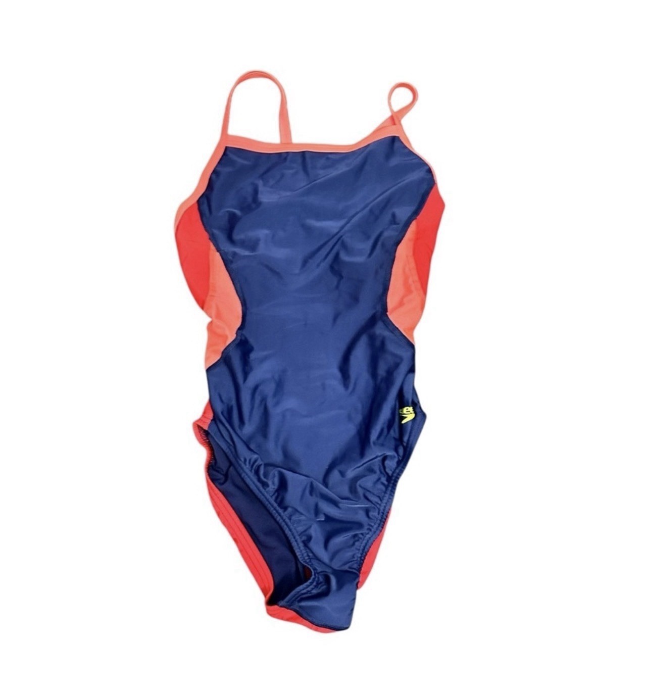 Speedo Women’s Competitive One Piece Swimsuit Team Navy Red Lycra Size 10/36