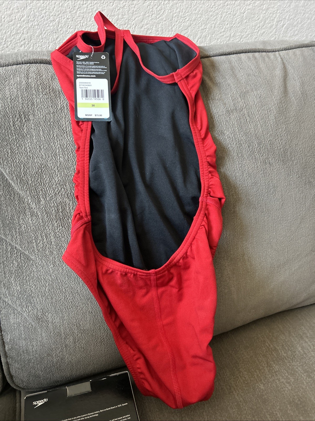 Speedo Endurance 601 Red Female Size 30 Retails for $75.00