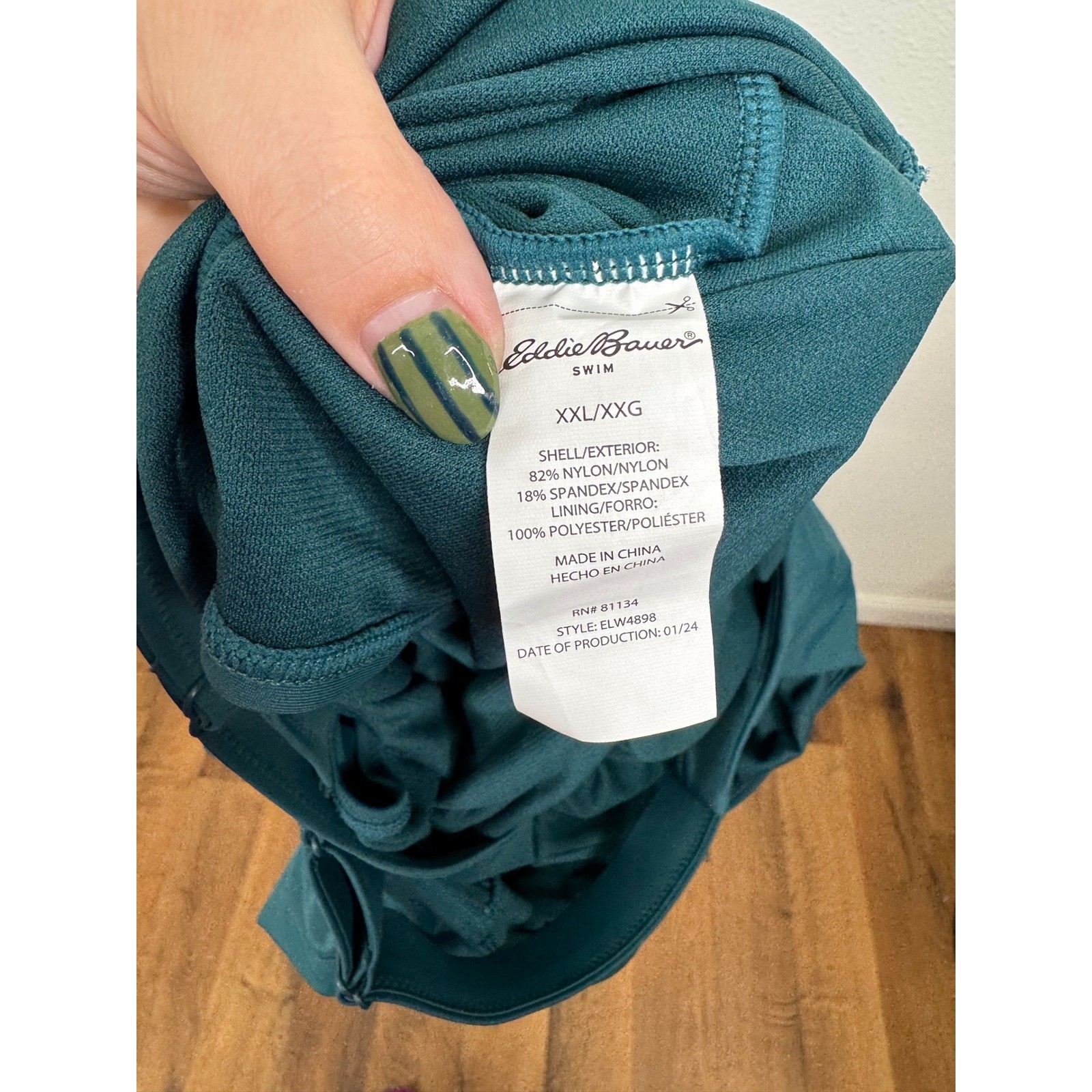Eddie Bauer Green One Piece Swimsuit Size XXL