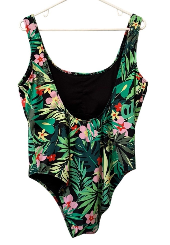 Victoria Secret Pink Women Size XXL Hawaiian Tropical Floral One Piece Swimsuit