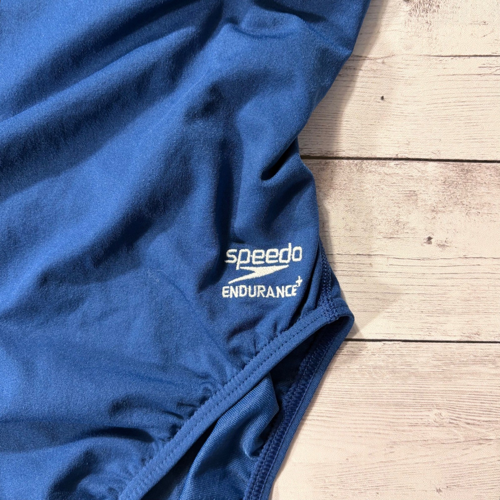 Speedo Endurance+ Flyback One Piece Swimsuit Navy Blue Size 6/32 NWT
