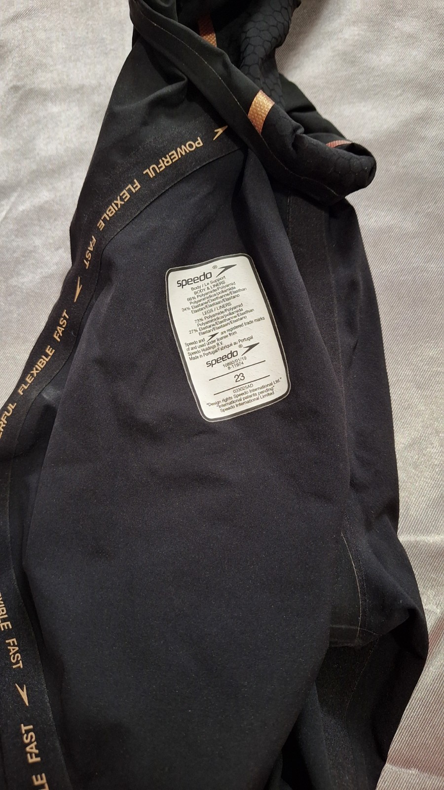 Speedo Fastskin LZR Pure Intent 8-11974 Suit Kneeskin Black/Rose Gold Size 23