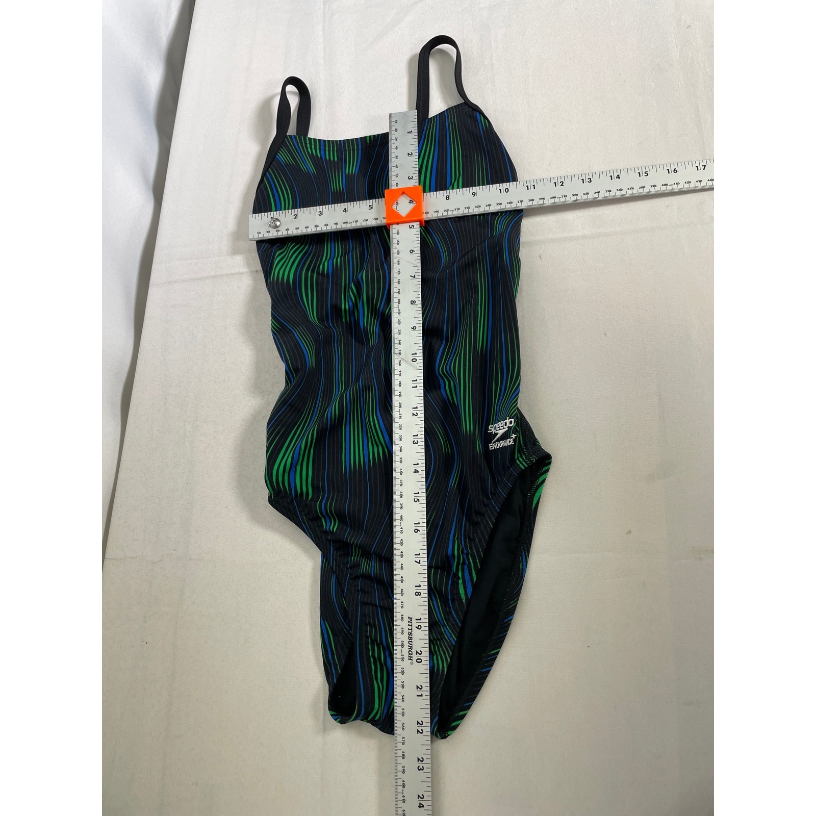 Speedo Endurance+ Racing Cut Flyback Blue Swimsuit One Piece Women’s 32 NWT