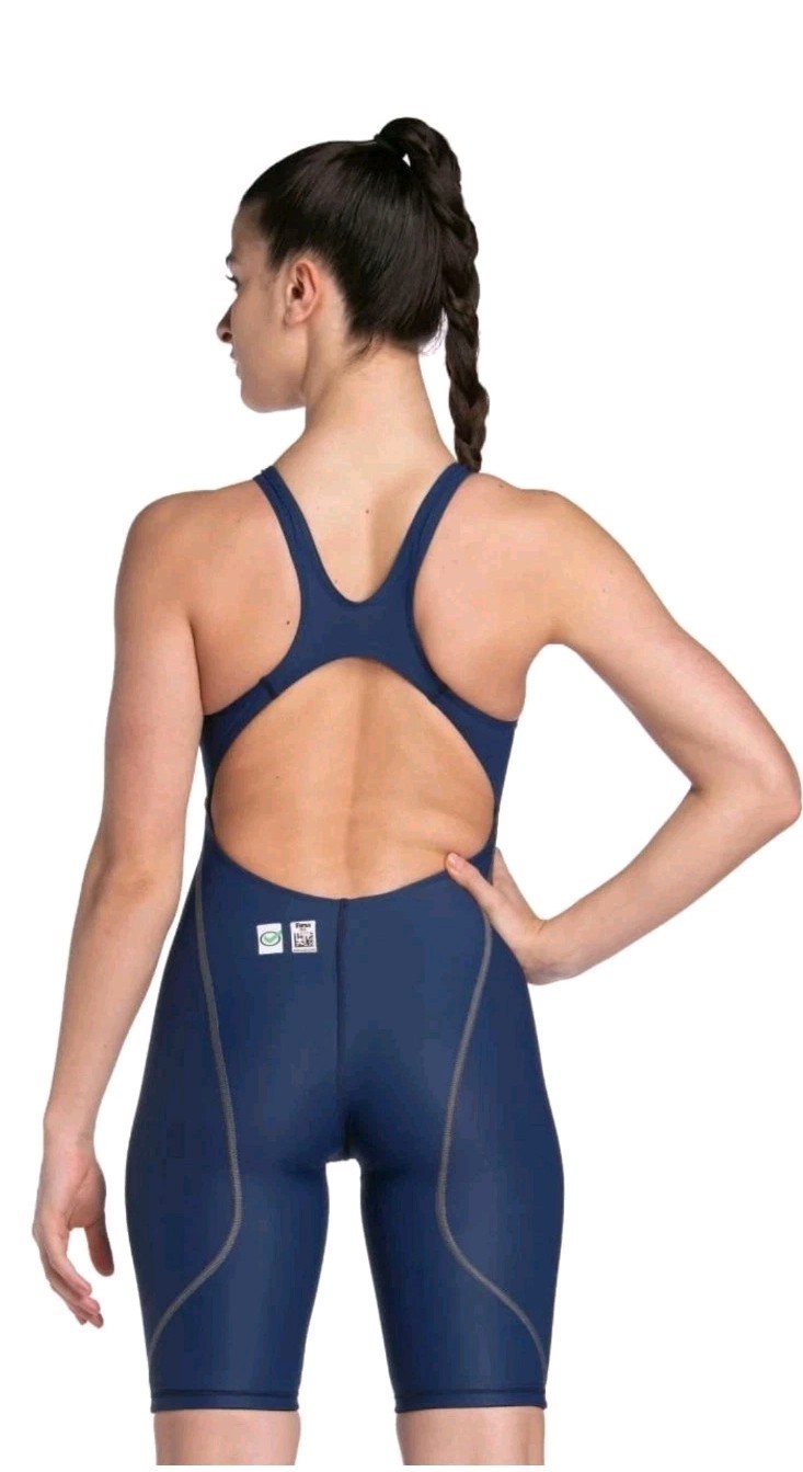Arena Powerskin ST Next Openback Competition Racing Tech Suit Sz 32 Navy Blue
